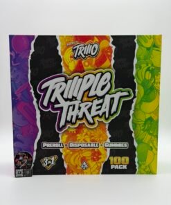 TRIIIO Triiiple Threat 3-in-1 100 Pack – 2G Disposable, 1G Pre-Roll & 300MG Gummies